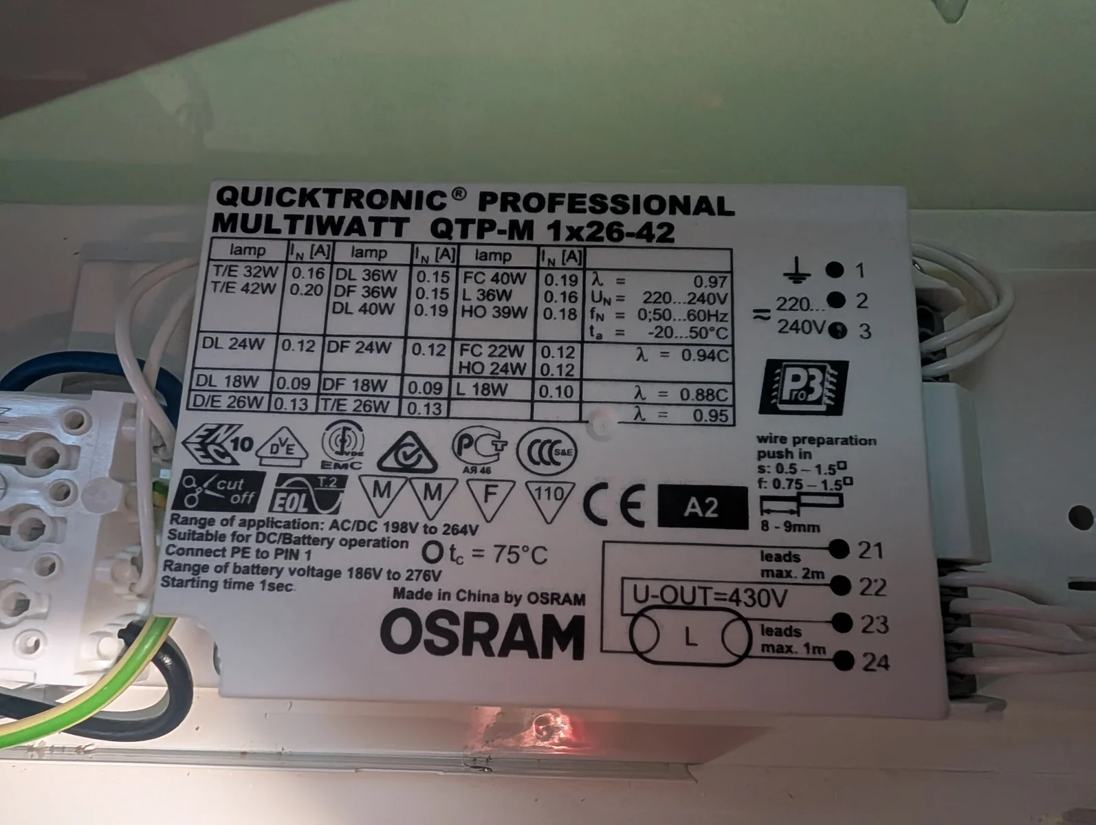 Peilikaapin Osram elektroninen liitäntälaite .webp